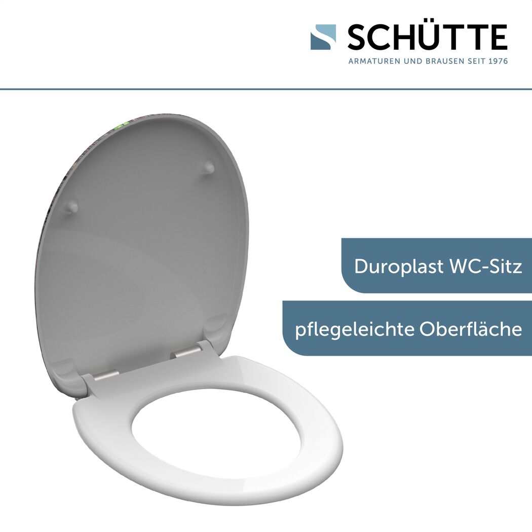 WC-Sitz 'Ginkgo and Wood' mit Absenkautomatik Duroplast