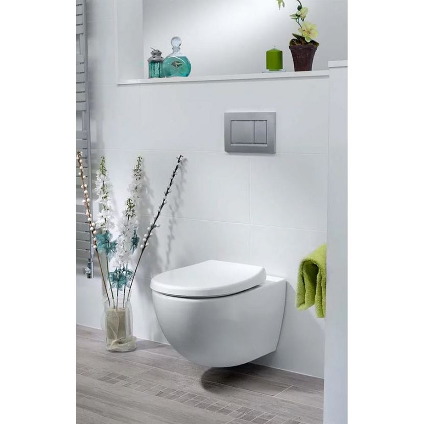 WC-Sitz 'Click&Clean' mit Absenkautomatik weiß Duroplast