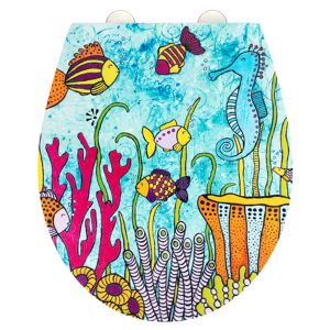 WC-Sitz 'Ocean Life' mehrfarbig Duroplast Absenkautomatik