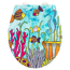 Verkleinertes Bild von WC-Sitz 'Ocean Life' mehrfarbig Duroplast Absenkautomatik