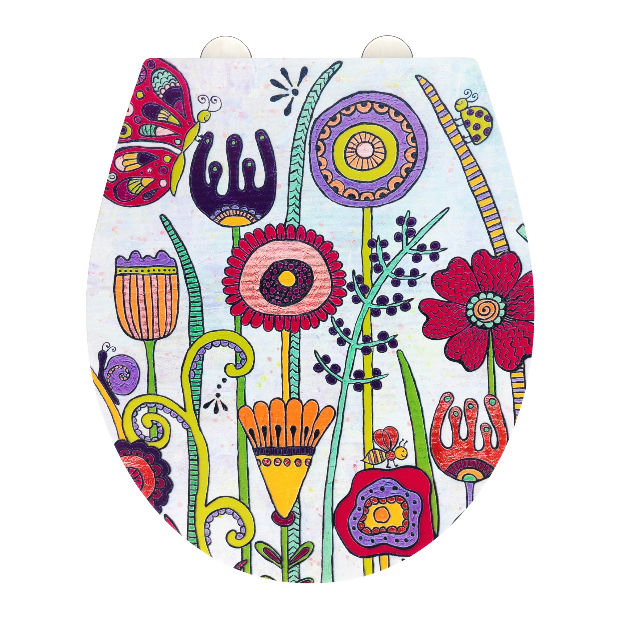 WC-Sitz 'Full Bloom' mehrfarbig Duroplast Absenkautomatik