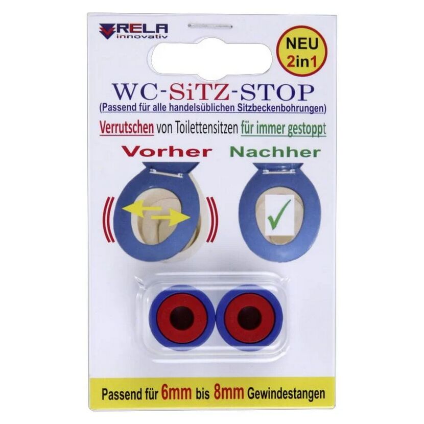 WC-Sitz-Stop Verpackung mit Vorher-Nachher-Abbildung