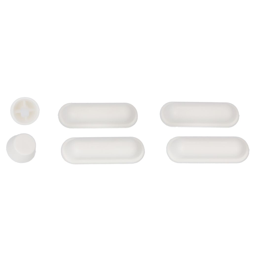 Puffer-Set für WC-Sitze weiß Kunststoff