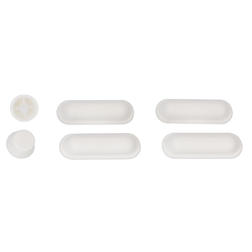 Puffer-Set für WC-Sitze weiß Kunststoff