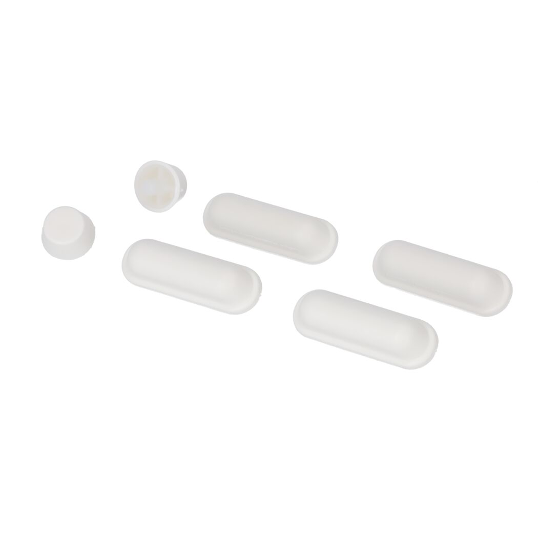 Puffer-Set für WC-Sitze weiß Kunststoff