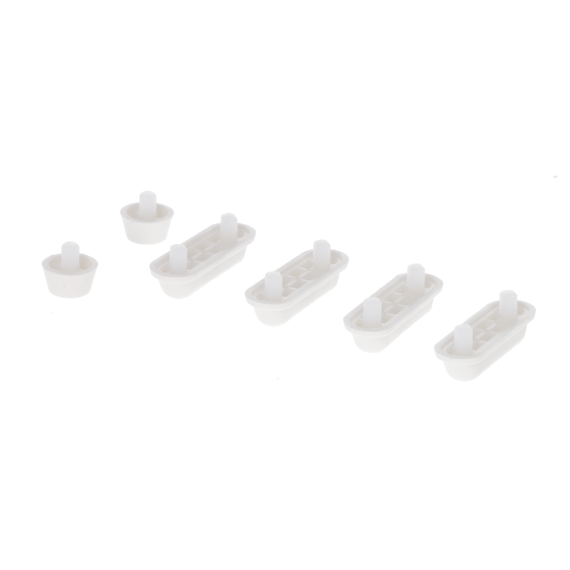 Puffer-Set für WC-Sitze weiß Kunststoff
