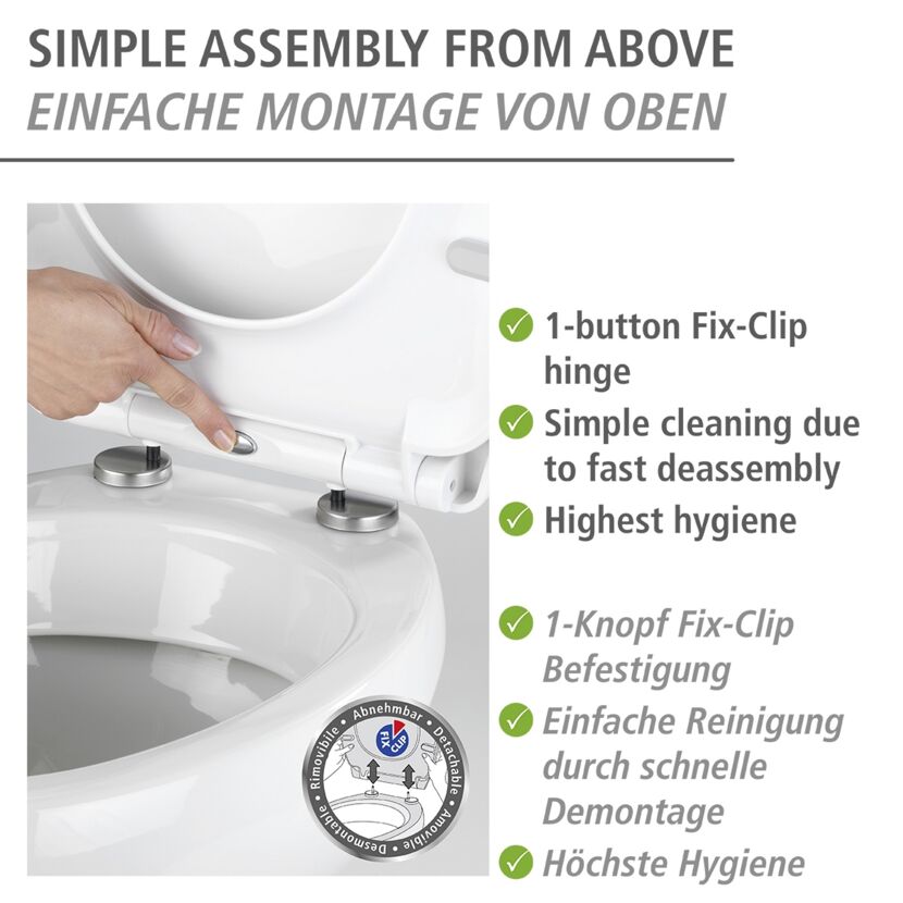 WC-Sitz 'Relief' mit Absenkautomatik Duroplast