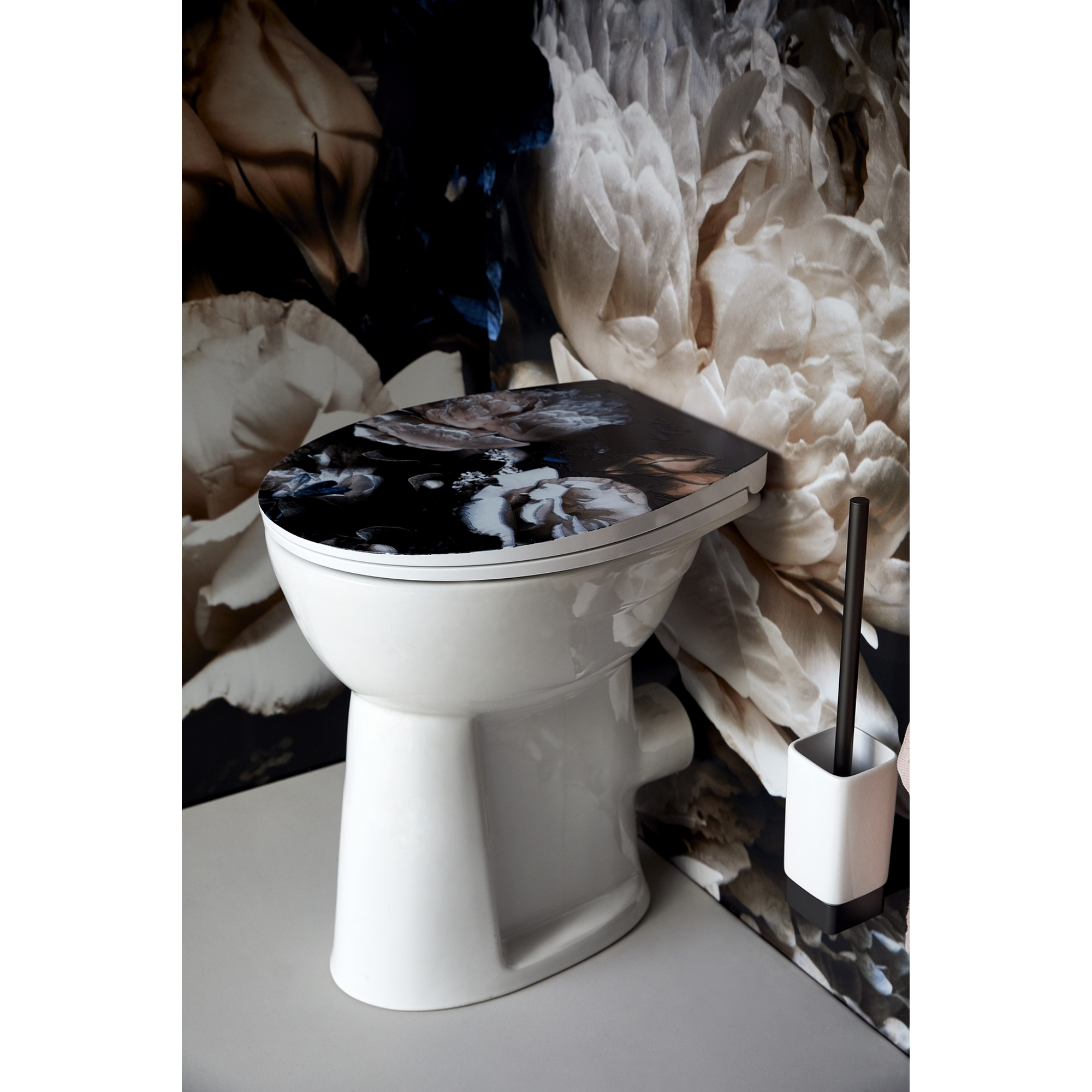 WC-Sitz 'Peony' mehrfarbig Duroplast Reliefoberfläche, mit Absenkautomatik
