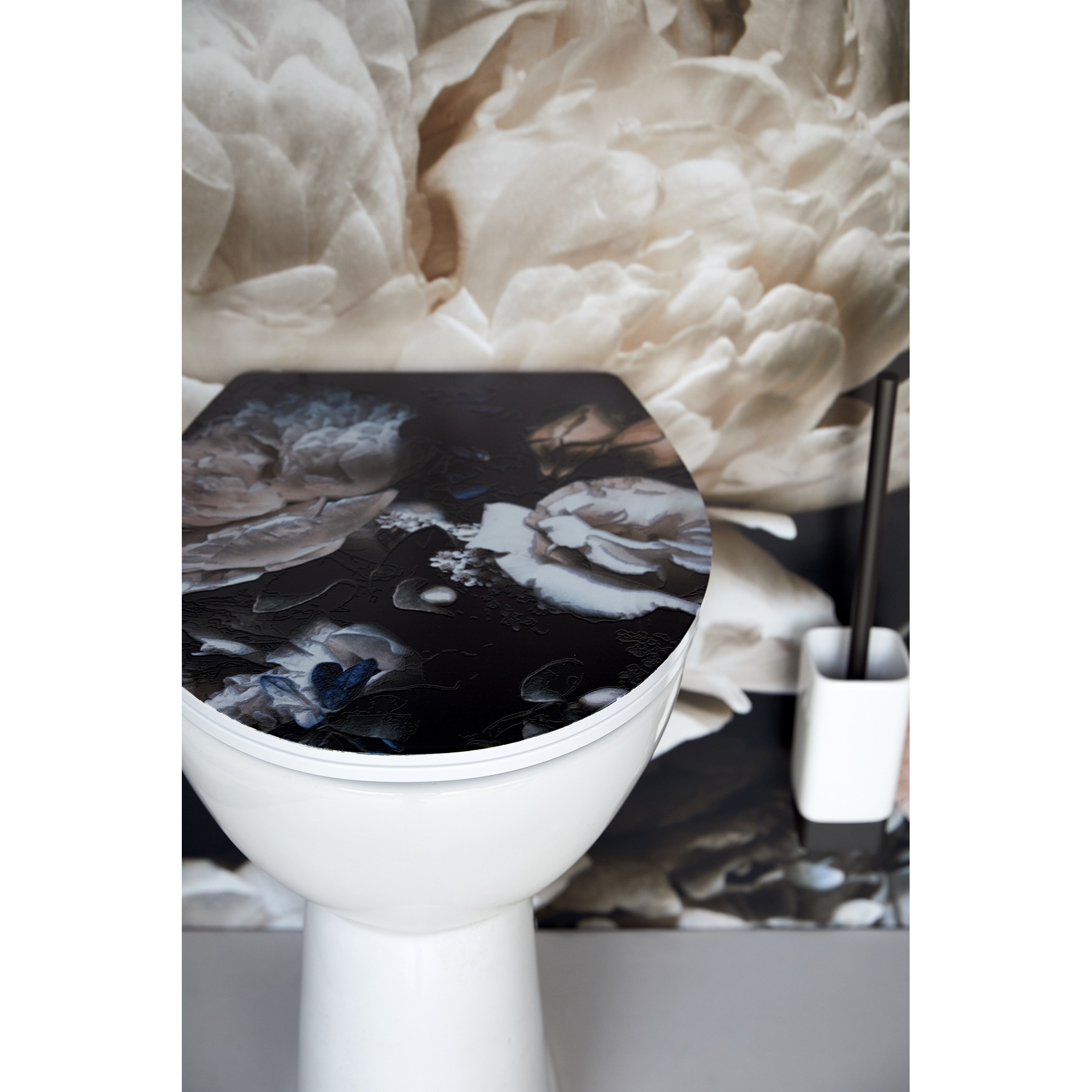 WC-Sitz 'Peony' mehrfarbig Duroplast Reliefoberfläche, mit Absenkautomatik