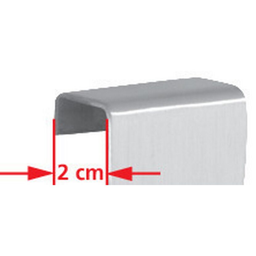 Türhaken Celano aus Edelstahl mit 2 cm Breite