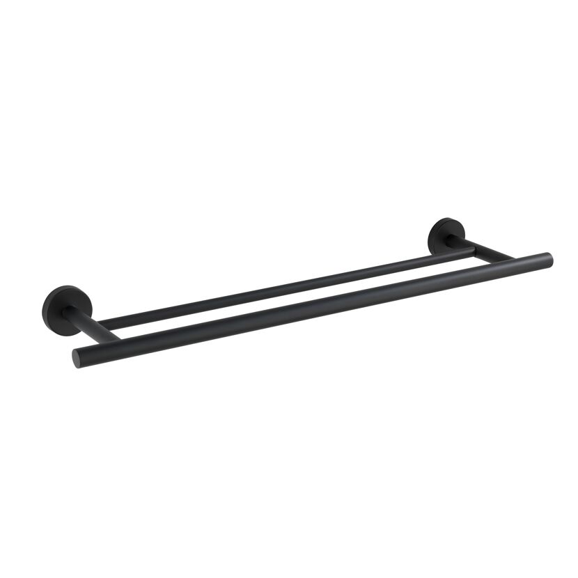 Schwarze Handtuchstange Duo Bosio