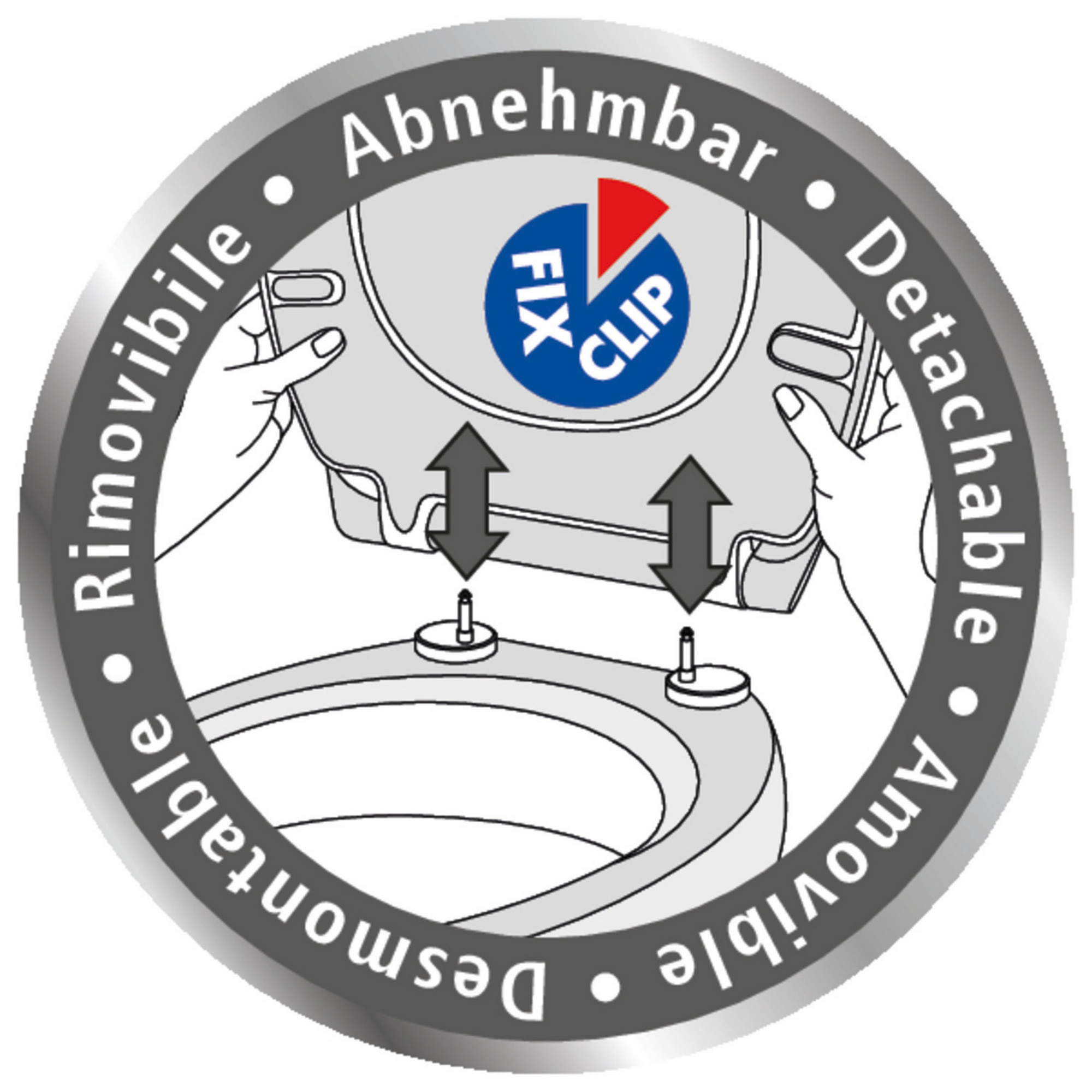 WC-Sitz 'Slate Rock' anthrazit Duroplast Reliefoberfläche, mit Absenkautomatik