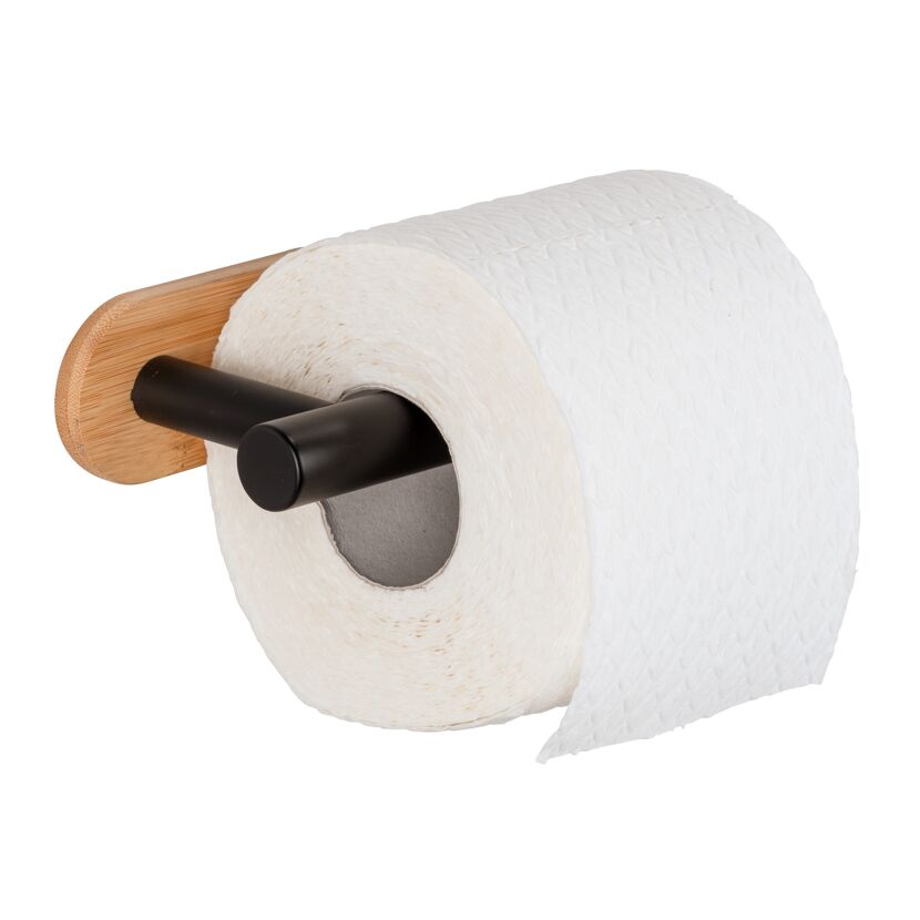 Toilettenpapierhalter aus Bambus mit Toilettenpapier