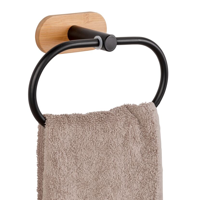 Handtuchhalter Orea Bamboo mit Handtuch