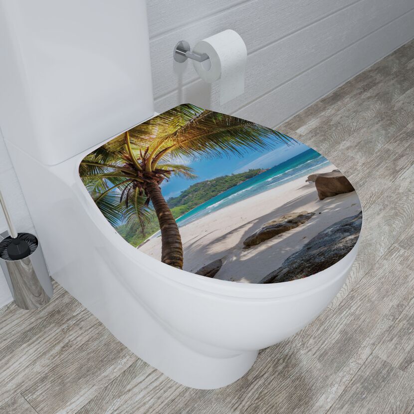 WC-Sitz mit Strandmotiv