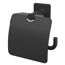 Schwarzer Toilettenpapierhalter Kova mit Deckel