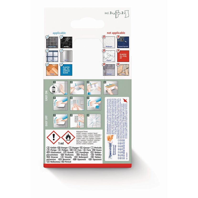 Gebrauchsanweisung für Powerstrips Waterproof Kleber