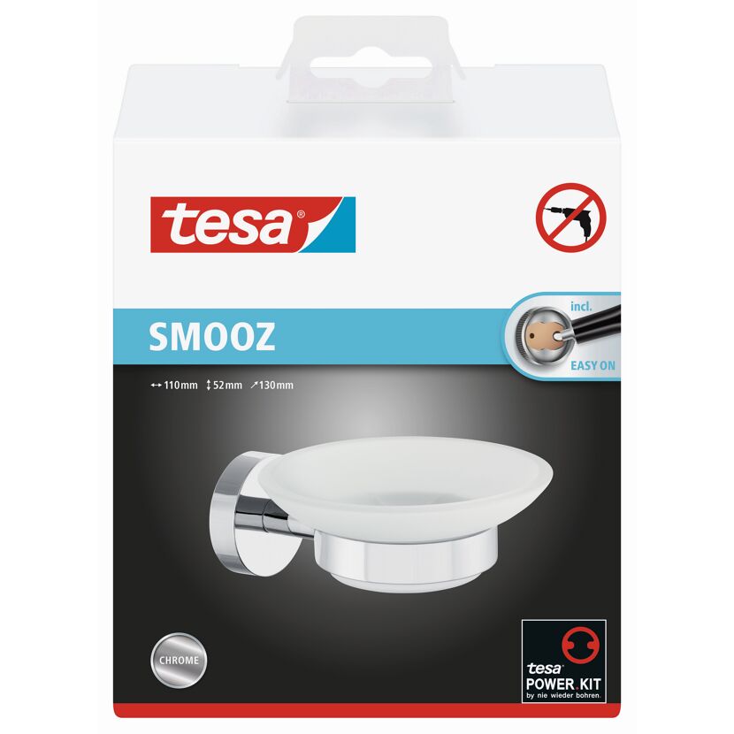 Tesa Smooz Seifenschale chrom, Verpackung