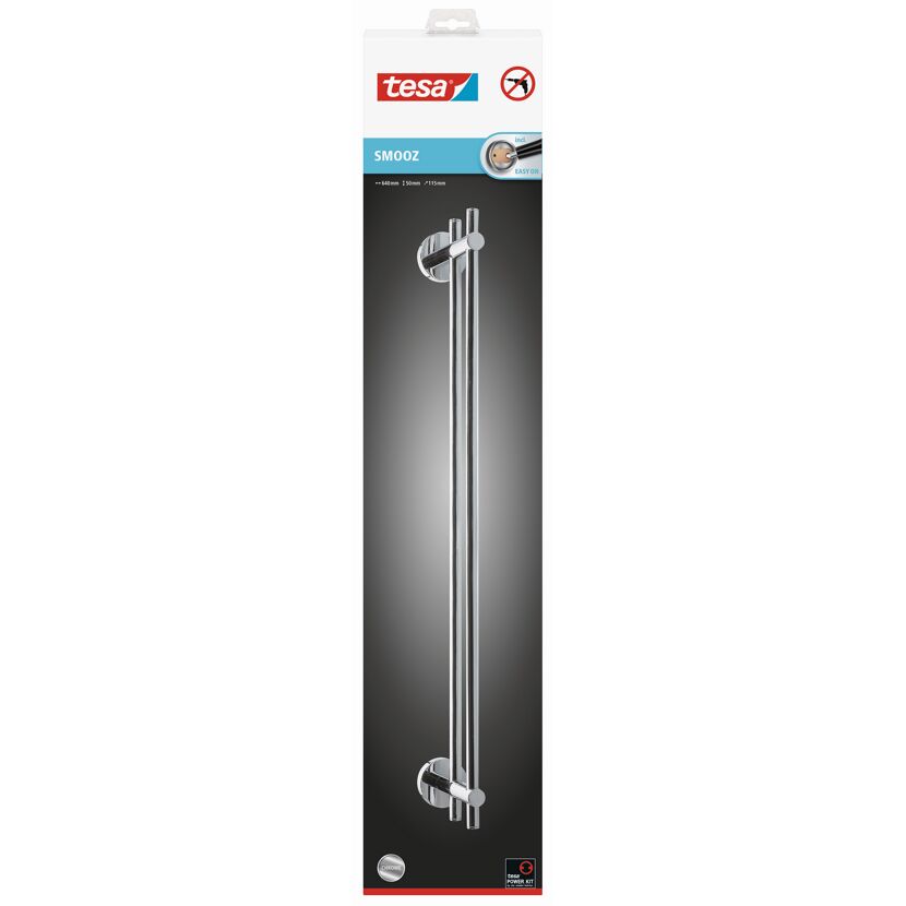 tesa Smooz Handtuchstange 2-armig, chrom