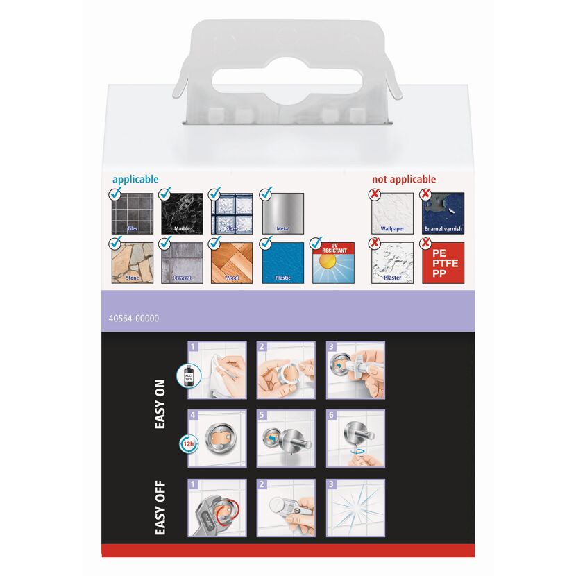 Rückseite einer Verpackung mit Anwendungsbeschreibung.