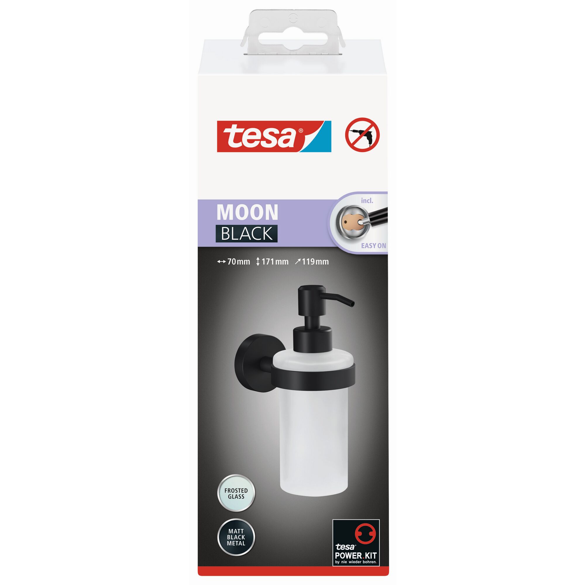 Seifenspender tesa MOON schwarz matt