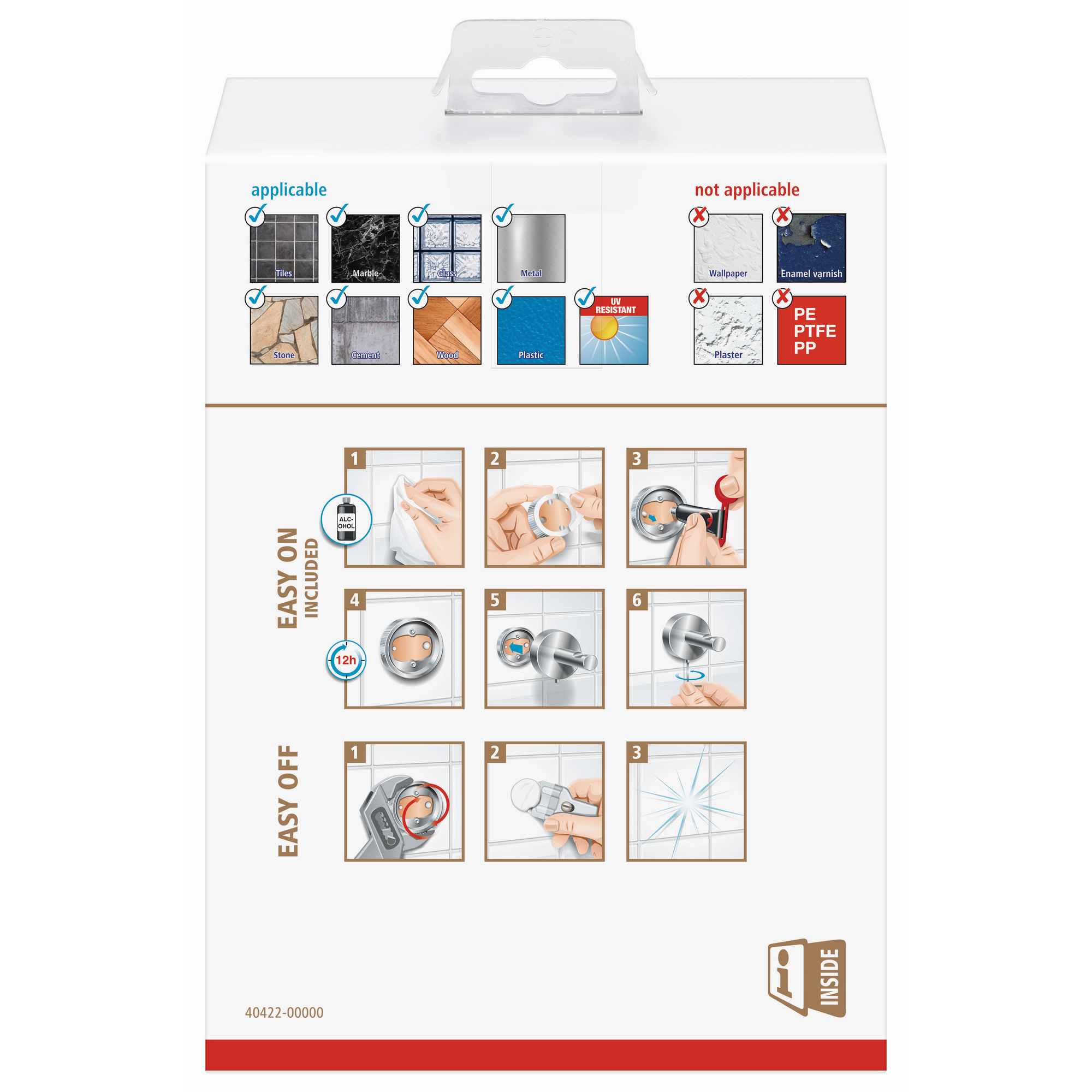 Seifenspender 'Exxclusiv' Edelstahloptik mit Klebelösung 7,3 x 19,2 x 11,5 cm + product picture