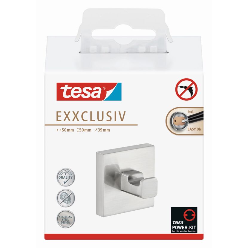 Tesa Exxclusiv Handtuchhaken, Edelstahl