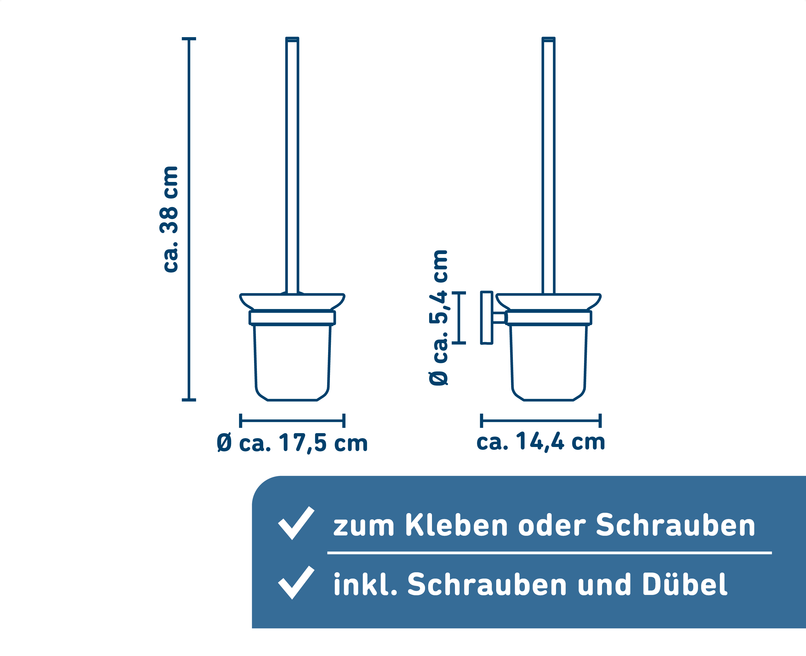 WC-Bürstengarnitur 'Paris' chromfarben + product picture