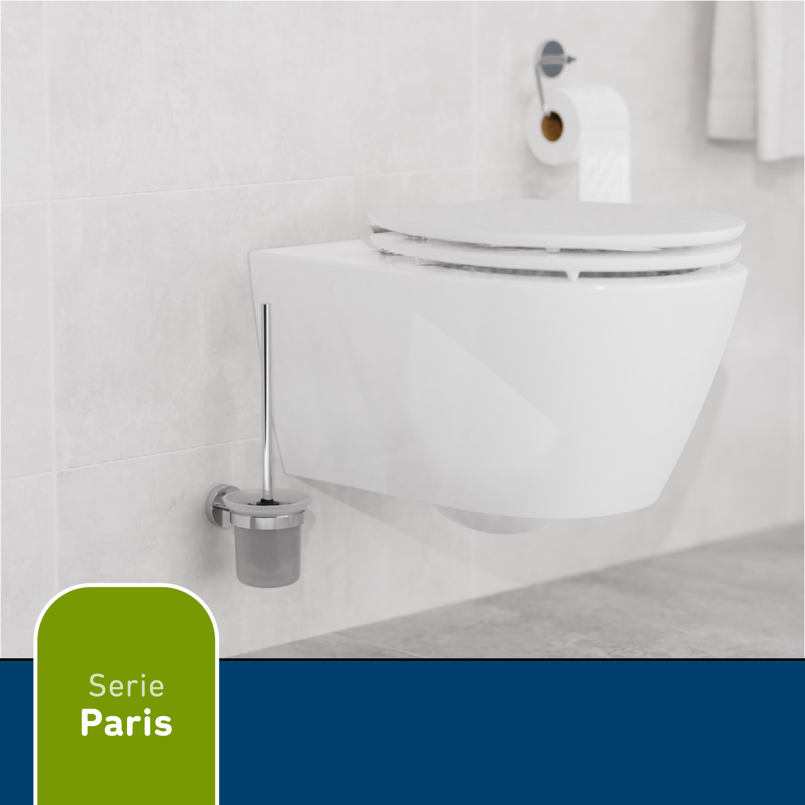 WC-Bürstengarnitur 'Paris' chromfarben + product picture