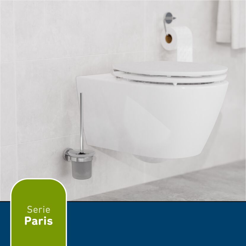 Hängendes WC mit WC-Bürste, Serie Paris