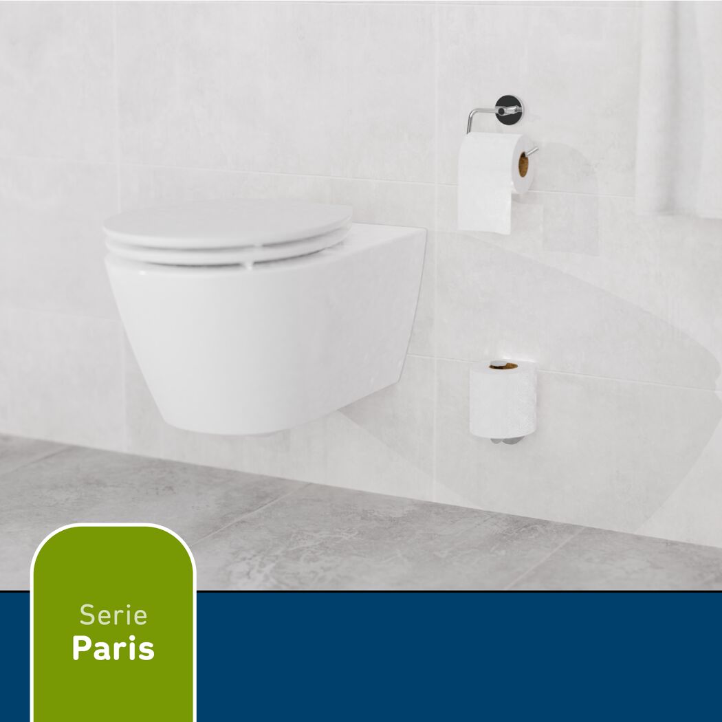 Toilettenpapier-Ersatzrollenhalter 'Paris' chromfarben
