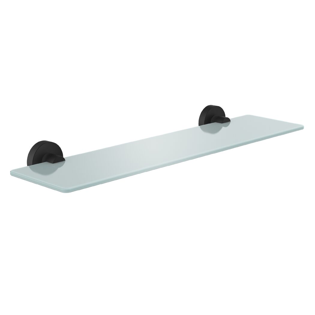 Schwarze Glasablage