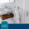 Doppelhaken 'London' chromfarben matt gebürstet 8,4 cm