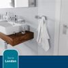 Haken 'London' chromfarben matt gebürstet Ø 5,4 cm