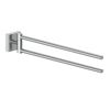 Handtuchhalter 'London' chromfarben matt gebürstet 38,6 x 6 cm