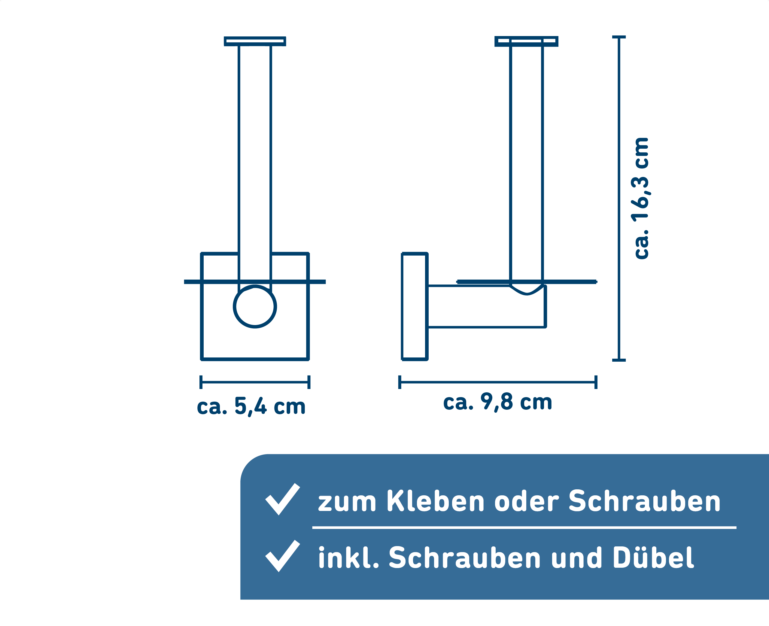 Toilettenpapier-Ersatzrollenhalter 'London' chromfarben matt gebürstet + product picture