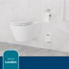 Toilettenpapier-Ersatzrollenhalter 'London' chromfarben matt gebürstet