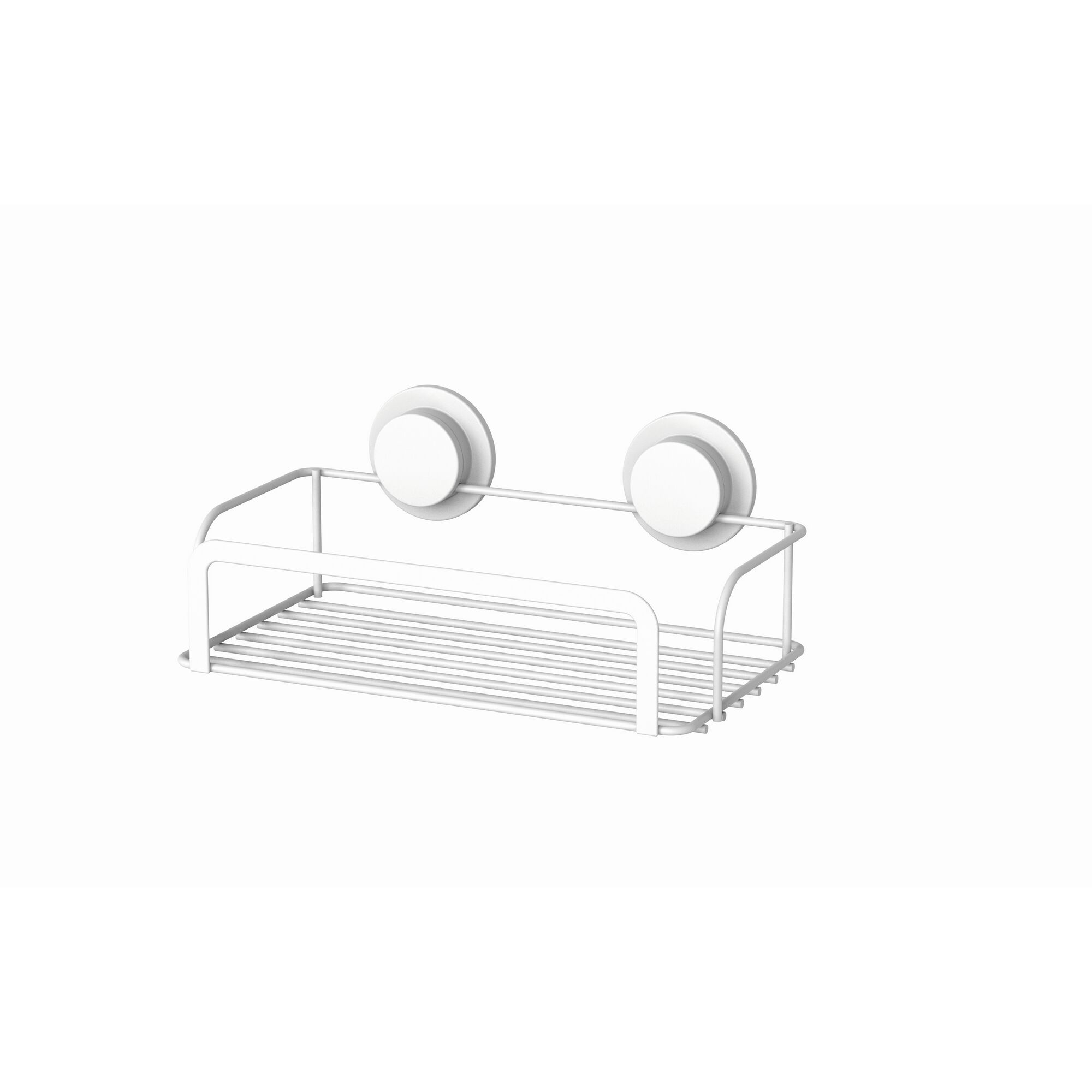 Weißer Duschkorb Malmö mit Saugnäpfen