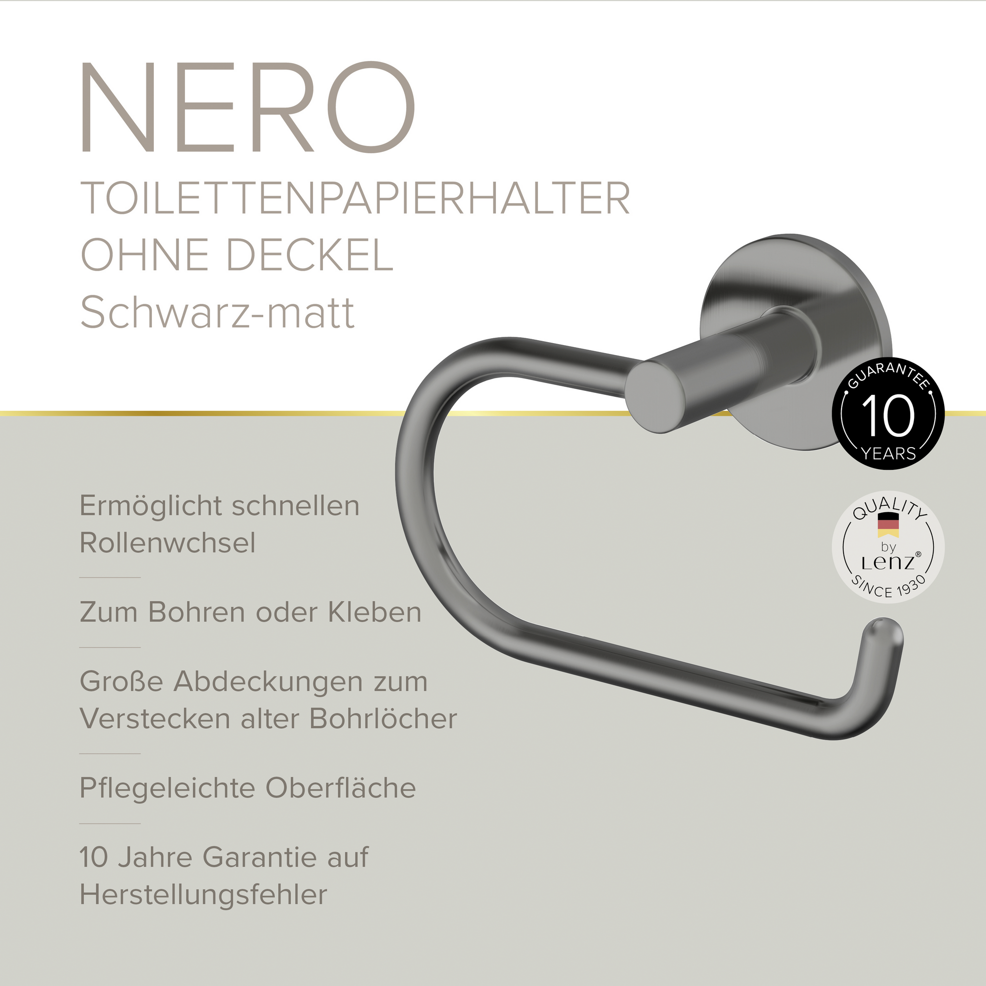 Papierhalter 'Sivo' Graphitfarben 15 cm