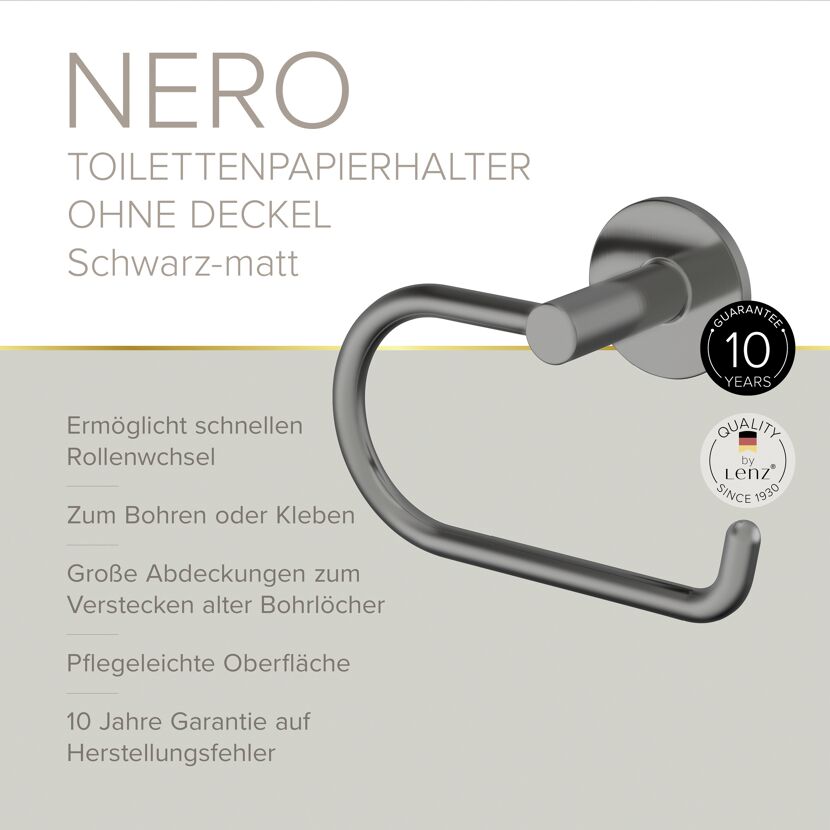 Papierhalter 'Sivo' Graphitfarben 15 cm