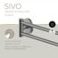 Handtuchhalter 'Sivo' schwenkbar Graphitfarben 43 cm
