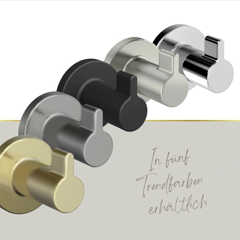 Handtuchhaken 'Sivo' Ø 35 mm graphit 2er-Set