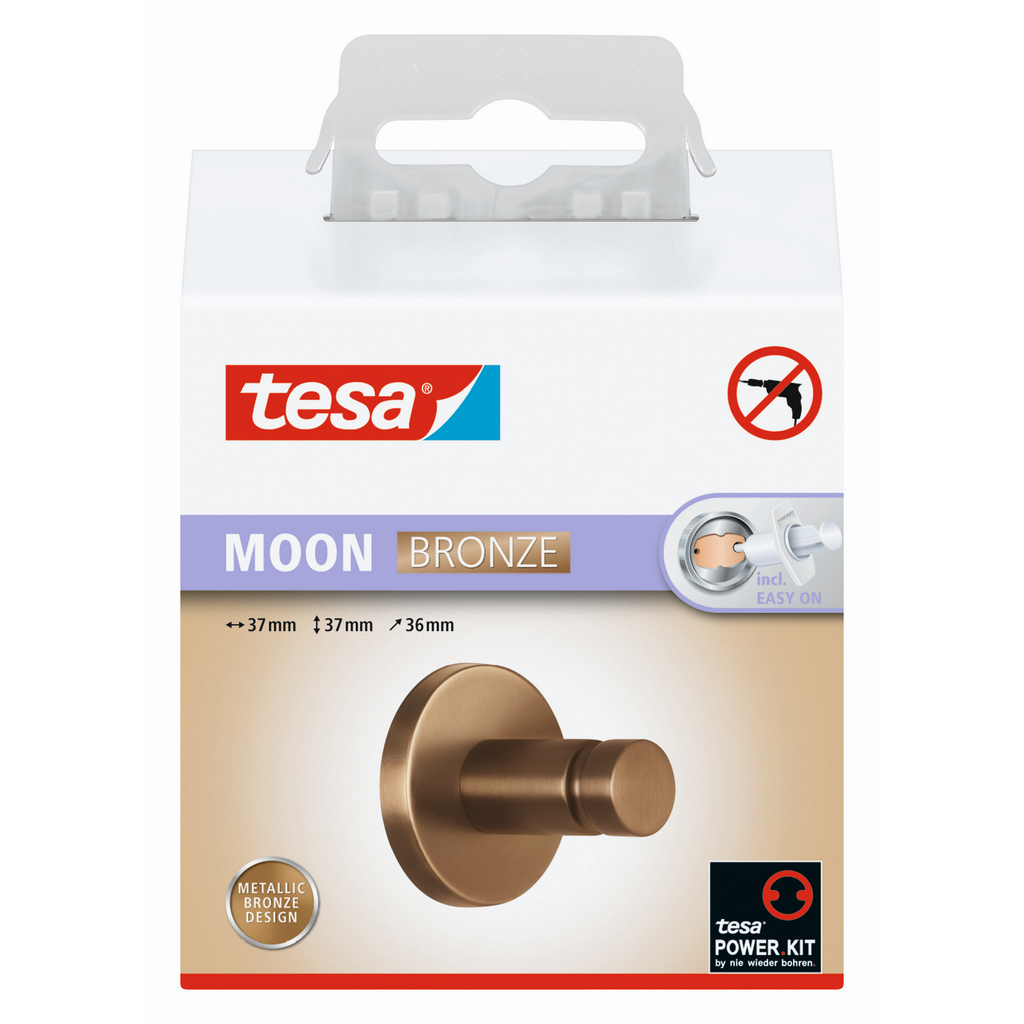 Tesa Moon Handtuchhaken Bronze