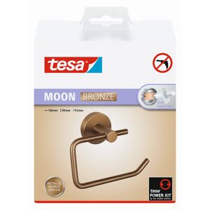 Toilettenpapierhalter 'Moon' Metall PVD-beschichtet bronzefarben selbstklebend