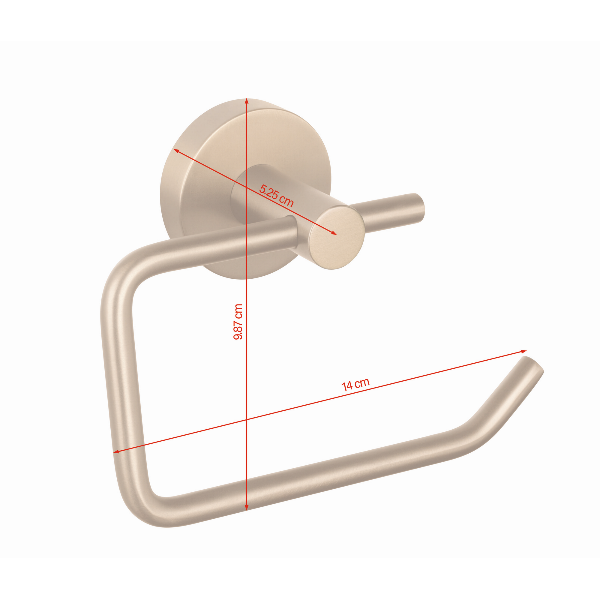 Toilettenpapierhalter 'Moon' Metall PVD-beschichtet bronzefarben selbstklebend