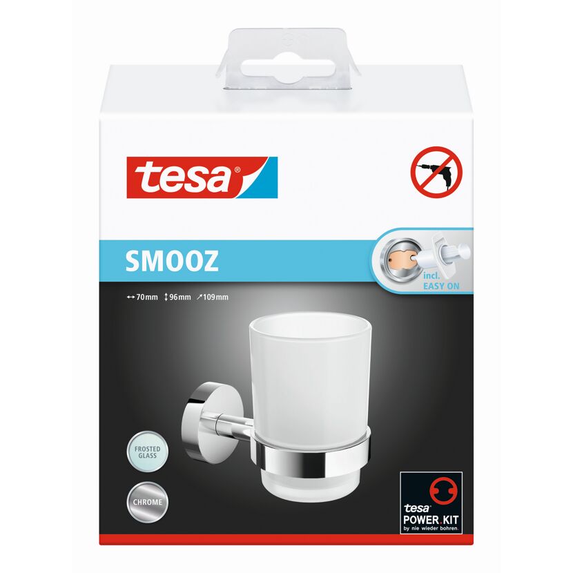 Tesa Smooz Zahnputzbecherhalter Chrom