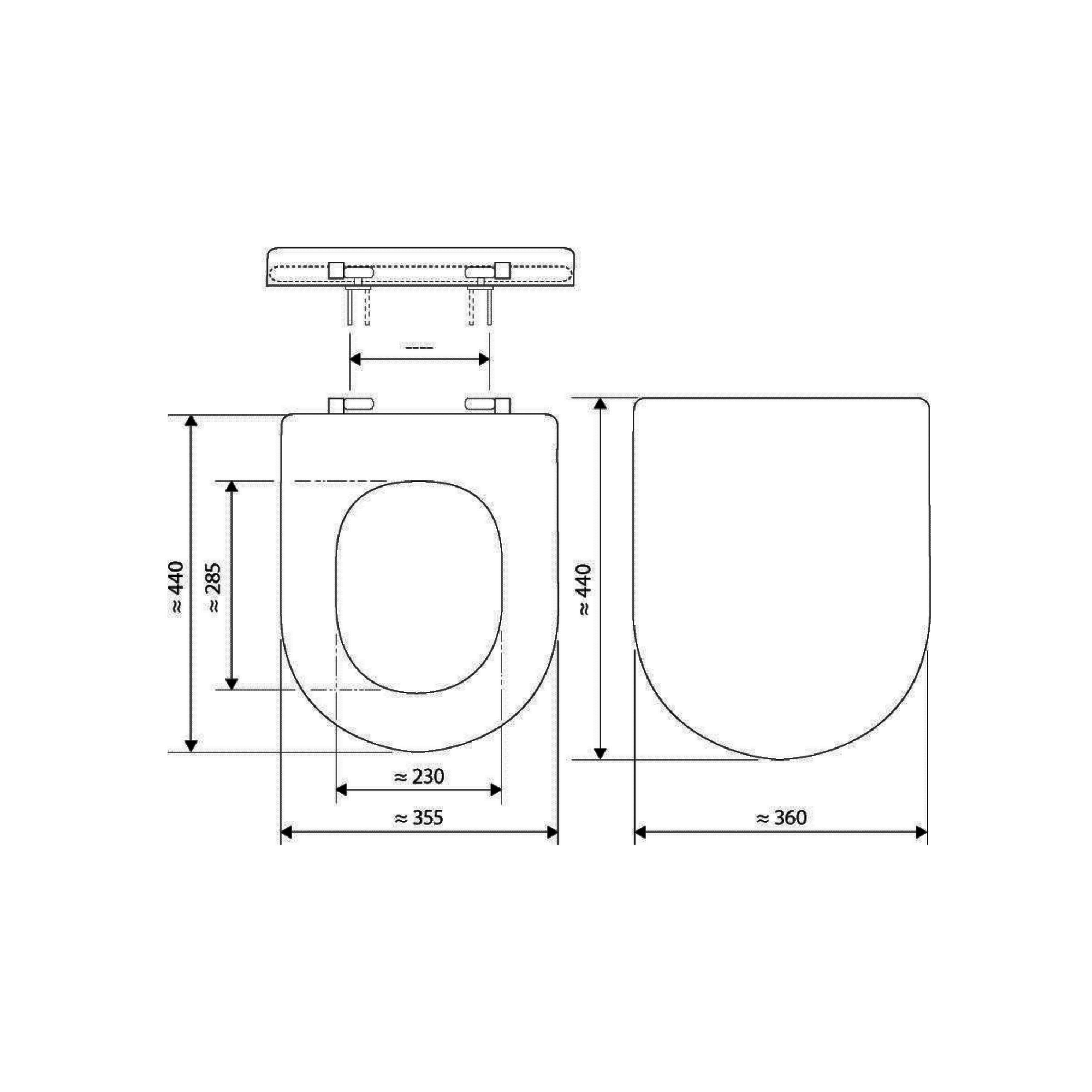 WC-Sitz 'Renova Nr. 1 Plan' weiß Duroplast