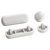 WC-Sitz Puffer Set, 4-teilig, weiß