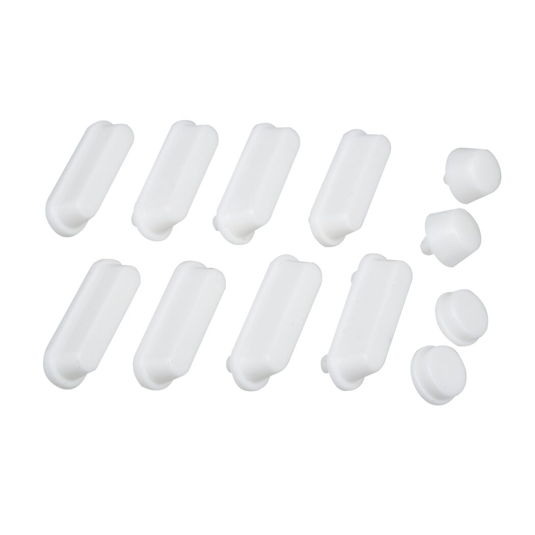 Puffer-Set für WC-Sitz weiß für Holz- und Polyresin WC-Sitze
