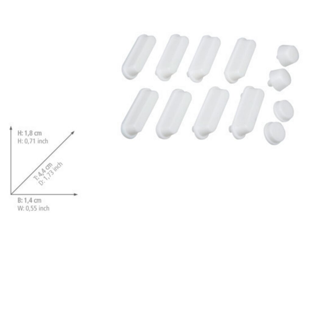 Puffer-Set für WC-Sitz weiß für Holz- und Polyresin WC-Sitze